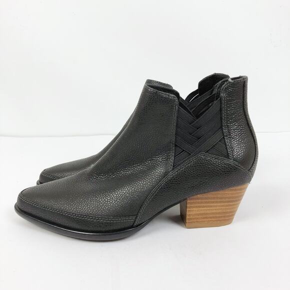 KELSI DAGGER Women's Elsewhere Ankle Boot Size 6 Black Leather Block Heel NWOB - Picture 6 of 12